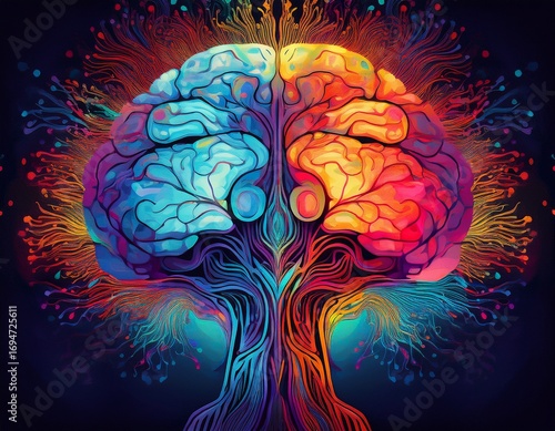 vibrant brain connection celebrating neurodiversity generative ai