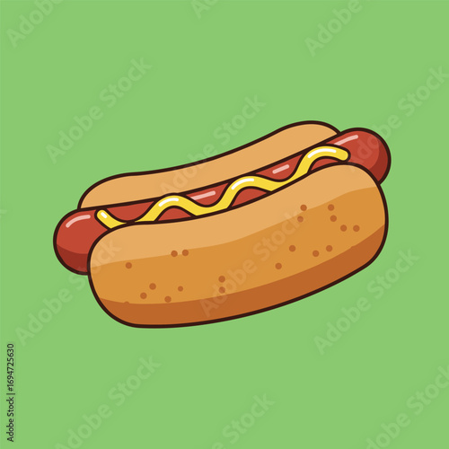 Vector design of hot dog food