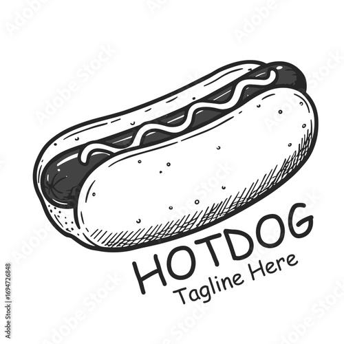 Vector design of hot dog food