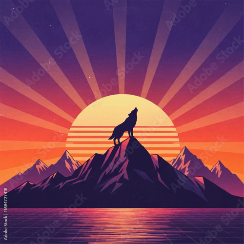 sunset on the sea