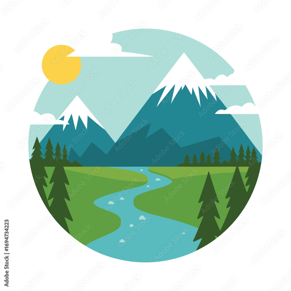 Obraz premium landscape with mountains