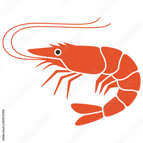 shrimp on a white background