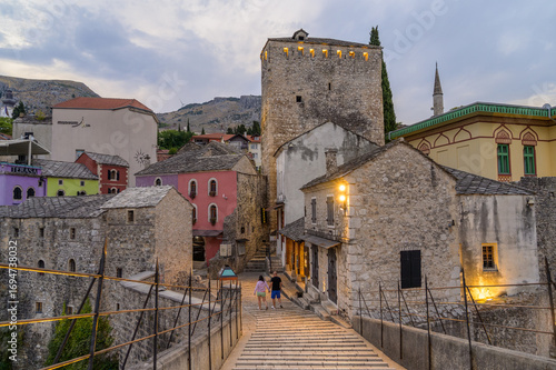 Exploring the captivating streets of Mostar near the iconic Old Bridge in Bosnia and Herzegovina