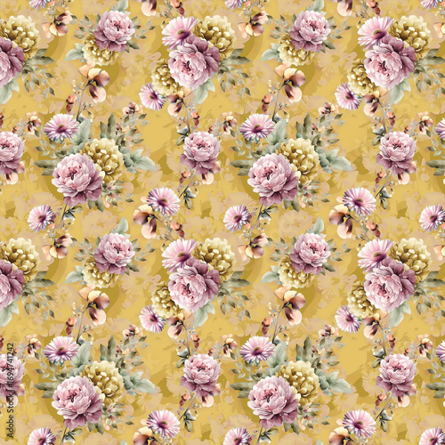 floral madhubani kalamkari chinz kani Abstract shirting Ajrakh Ikat block batik print patola Background digital printing textile pattern floral allover design front back and duppata kurti wallpaper
