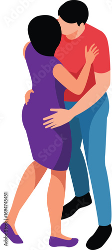 vector illustration of a couple