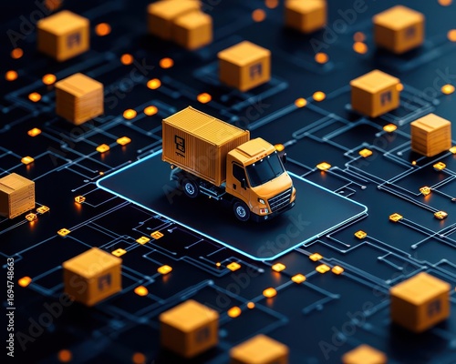 Wallpaper Mural Investor analyzing logistics trends in global distribution hubs, Industrial Real Estate  Distribution Center, datadriven strategies Torontodigital.ca