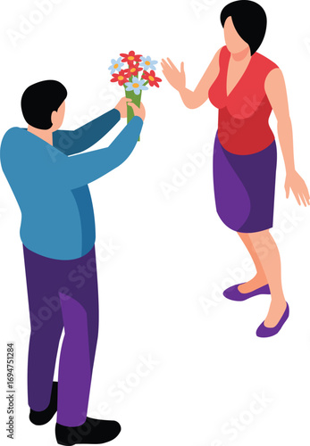 vector illustration of a couple