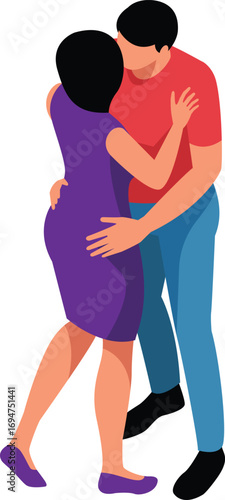 vector illustration of a couple