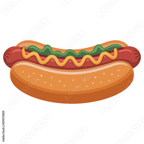 hot dog with mustard