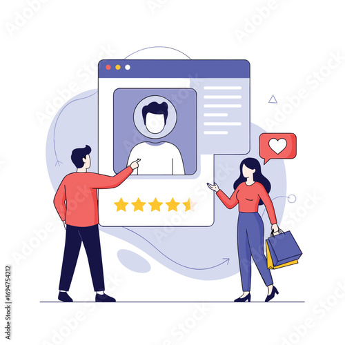 Customers leave reviews and ratings for products on a website
