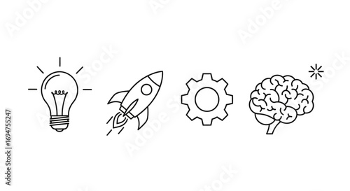 Visualizing key concepts From initial ideas and creative thinking to strategic development, launch, and sustainable business growth
