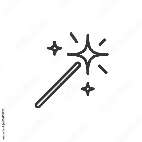 Magic Wand Icon: Sparkles & Transformation