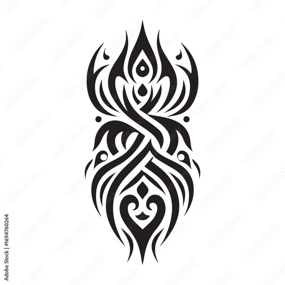 Fototapeta premium Unique Tribal Tattoo Design Vector | Tribal Art Symbol Illustration
