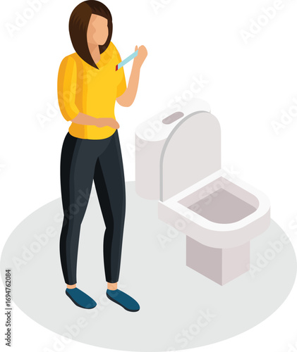 vector illustration of a pregnant woman 