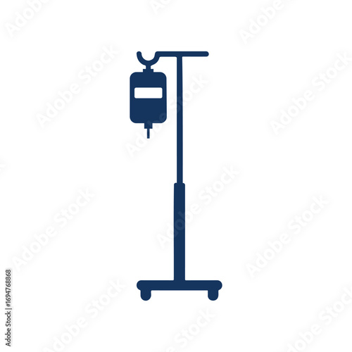 Iv drip stand icon, It symbolizes medical treatment, fluid administration, and support for patients in healthcare settings.