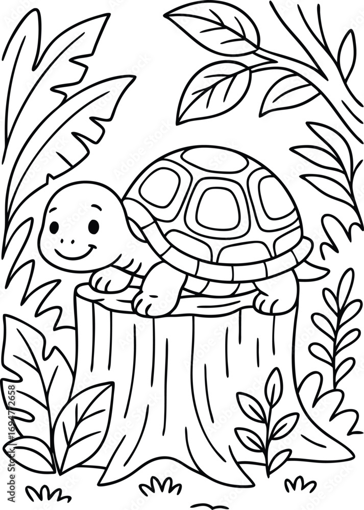 Fototapeta premium tortoise coloring page 29.eps