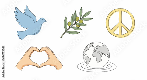 Symbolic Representations of Peace and Unity for Educational Materials, Awareness Campaigns, and Promoting Global Harmony Initiatives