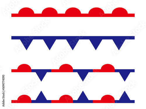 シンプルな前線の種類のイラスト素材セット