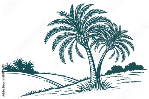palm tree vector illustration