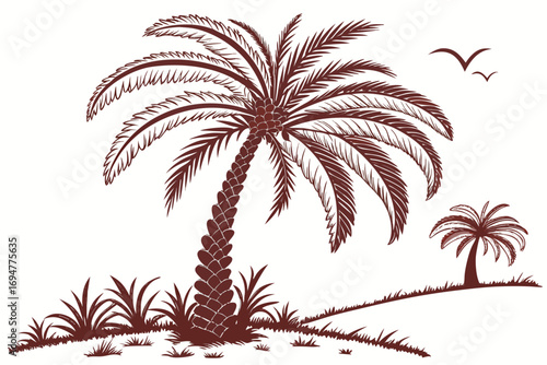 palm trees vector illustration