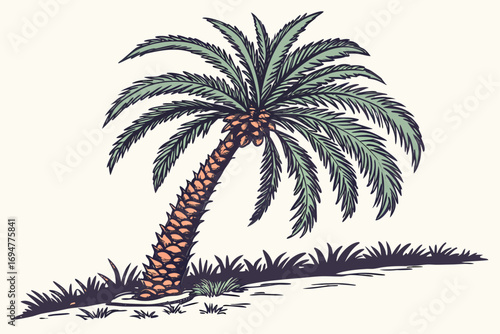 palm tree silhouette vector