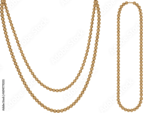 gold chain isolated on white