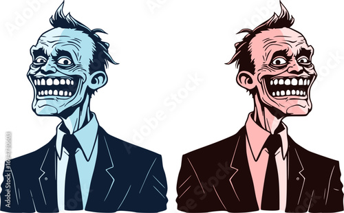 Design of funny political man draw