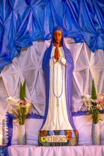 Our Lady of Kibeho statue in Saint Peterâ€™s catholic church, Karongi, Rwanda