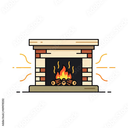 fireplace with firewood