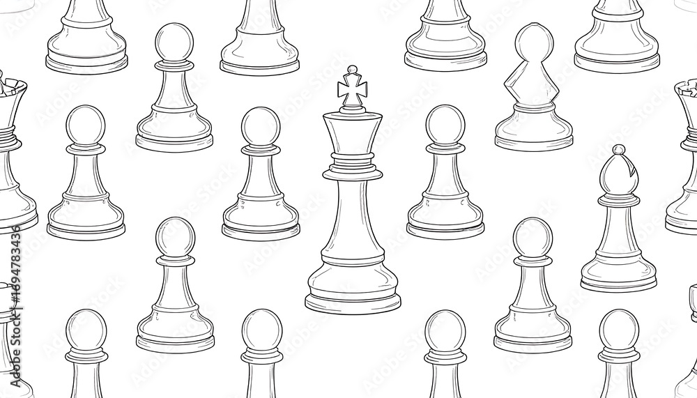 Chess pieces repeating pattern (1)