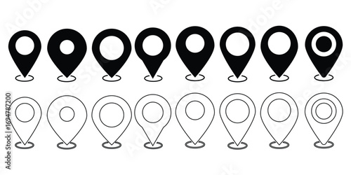 location icon. Map pin icon