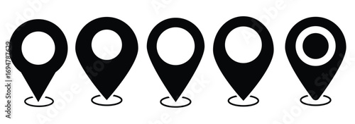 Location pin icons. Location pin icon collection