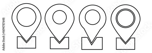 Location pin icons. Location pin icon collection