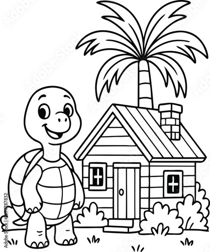 tortoise coloring page 75.eps