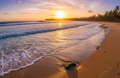 sunset on the beach