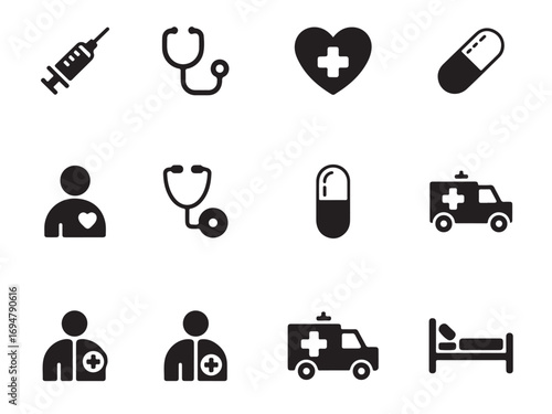 Pharmacy & Medicine Symbols Icon Pack – Vol.2
