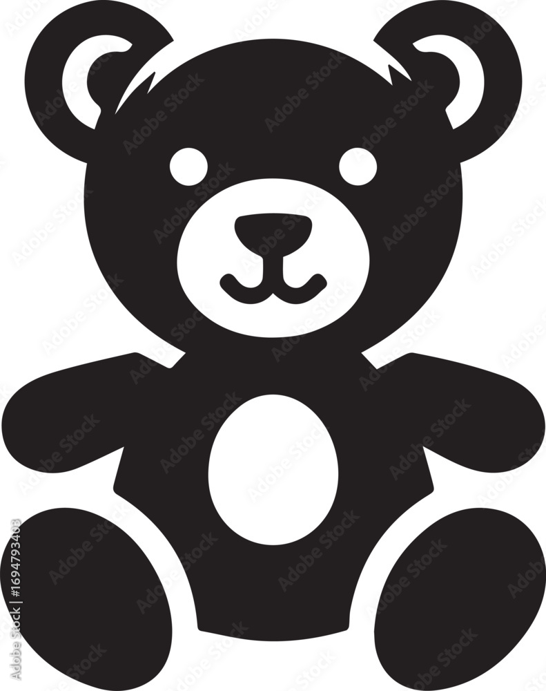 Fototapeta premium Teddy Bears Icon Vector Illustration