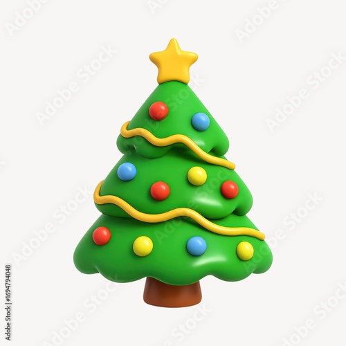 Wallpaper Mural Colorful festive Christmas tree illustration. Torontodigital.ca