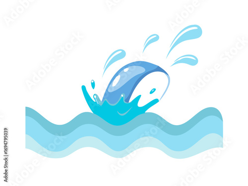 Transparent vector water splash and wave on light background,Crown water Liquid splash transparent,Water splashes with droplets, swirling and flowing on a white background. Suitable for refreshing,