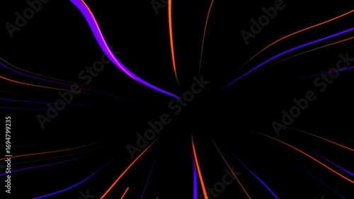 Wallpaper Mural Abstract Light Streaks Background with Purple and Orange Hues on Black Torontodigital.ca