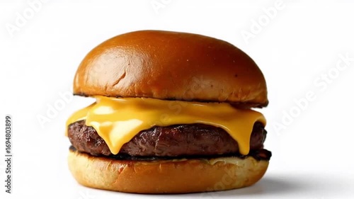 Wallpaper Mural hamburger isolated on white Torontodigital.ca