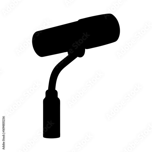 Illustration of a professional microphone for voice recording studio equipment and podcasting