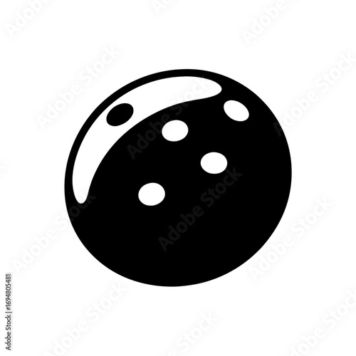 Bowling ball graphic vector illustration for bowling alley sports equipment and recreation design