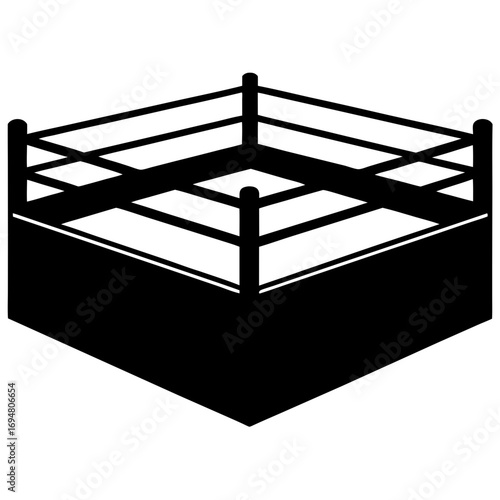 Boxing ring mma cage wrestling arena fight club professional sport competition octagon canvas ropes