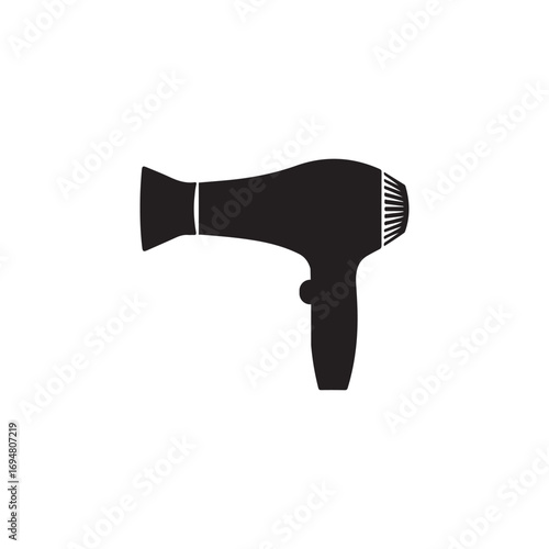 Black Hair Dryer Silhouette