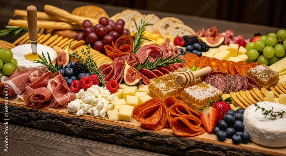 Fototapeta premium Gourmet charcuterie board display