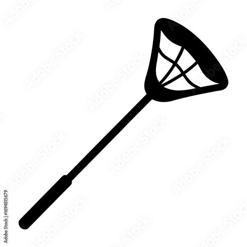 Lacrosse stick vector illustration for sports equipment design and athletic gear graphic element