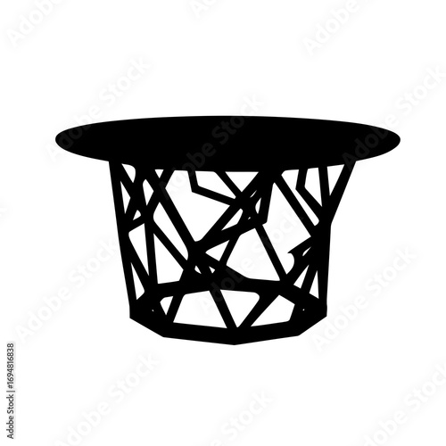 3d rendered illustration of a glass table