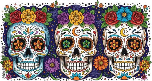 Celebrate Dia de los Muertos with vibrant sugar skull art