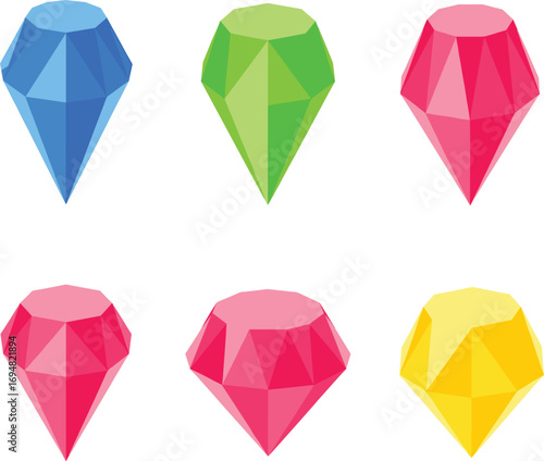Modern Isometric Diamond Icons.